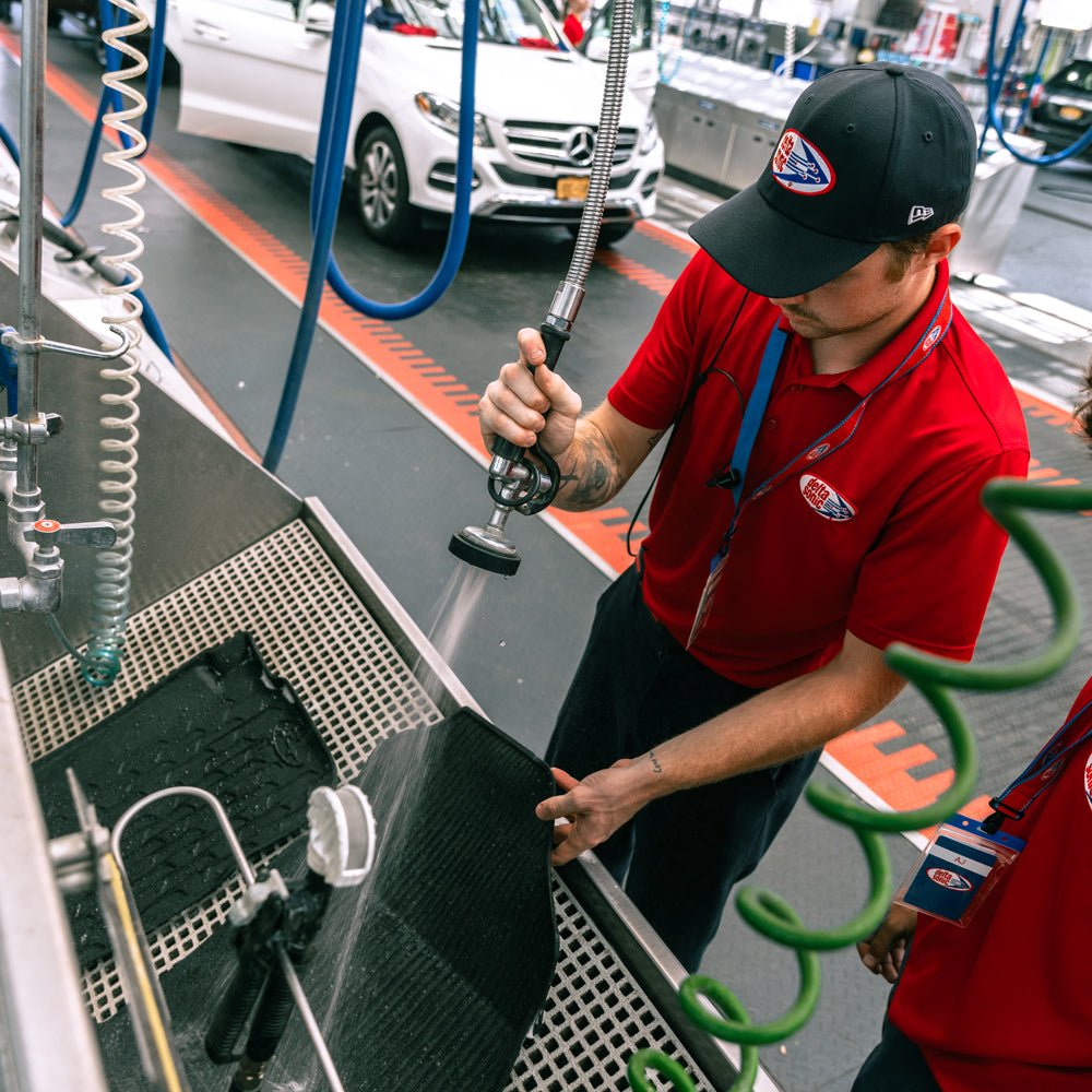 Delta Sonic employee performing Express Service