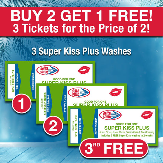 3 pack of Super Kiss Plus Car Washes